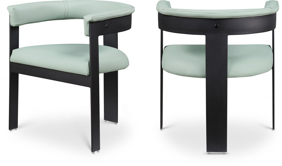 Romeo - Faux Leather Dining Chair With Black Base (Set of 2)