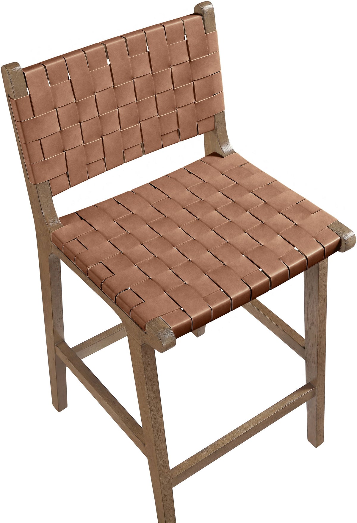 Entwine - Vegan Leather Upholstered Counter Stool - Painted Brown