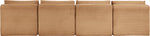 Shaggy - Fabric 4 Seat Modular Armless Sofa