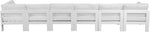 Nizuc - Outdoor Patio 6 Seat Modular Sofa With White Frame