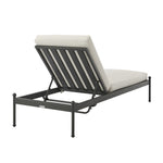 Leni - Outdoor Lounge Chaise With Cushions And Powder Coated Aluminum Frame - Moonveil / Warm Gray