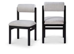 Roundhill - Fabric Dining Chair (Set of 2) - Black Frame