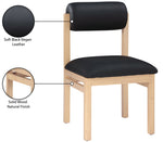 Roundhill - Faux Leather Dining Chair (Set of 2) - Natural Frame