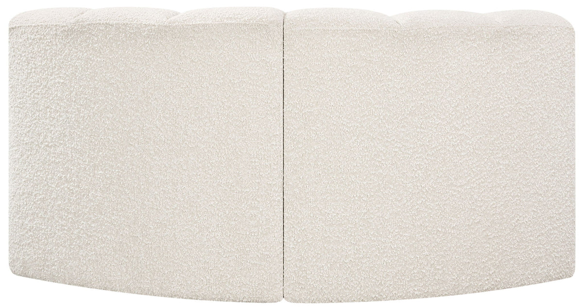 Arc - Boucle Fabric 2 Piece Modular Sofa