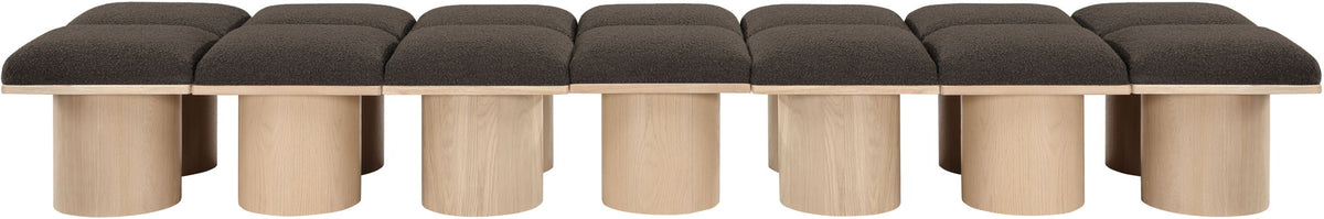Pavilion - 14 Piece Modular Bench With Natural Base