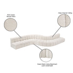 Arc - Boucle Fabric 8 Piece Curved Modular Sofa