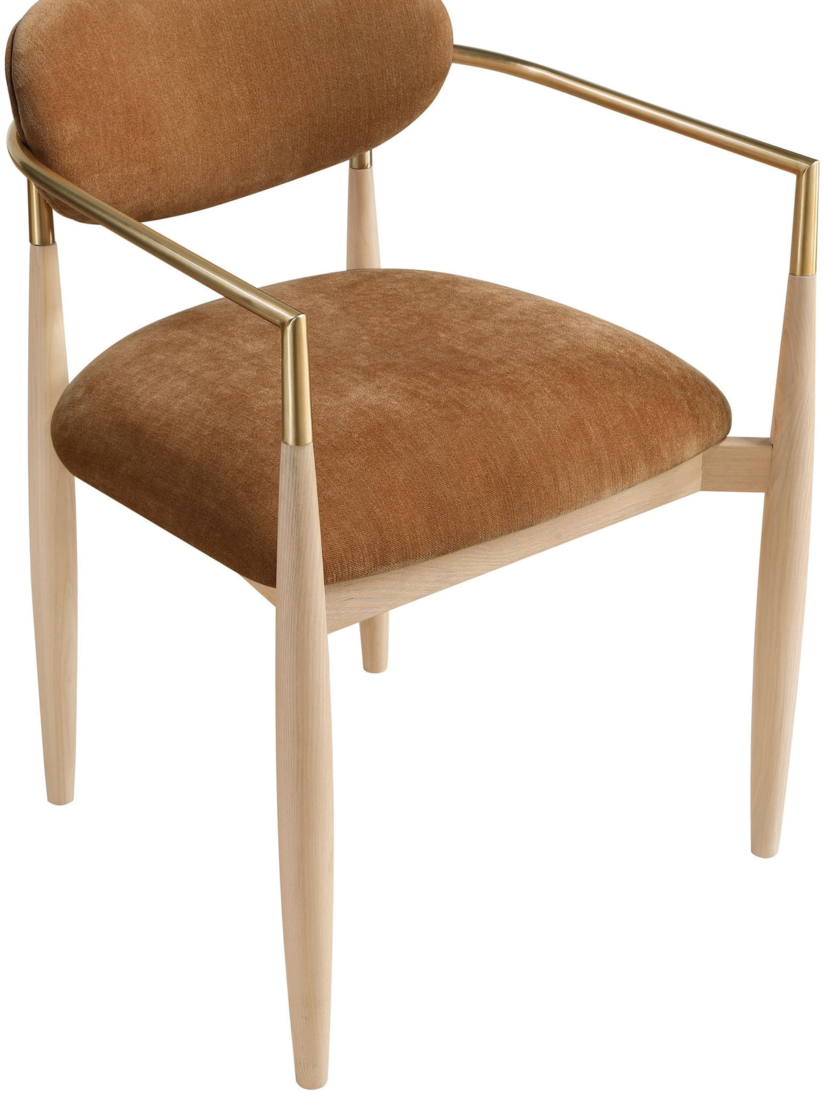 Riccio - Fabric Dining Arm Chair (Set of 2) - Natural Frame