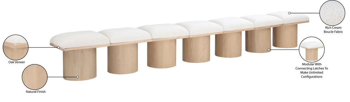Pavilion - 7 Piece Modular Bench With Natural Base