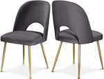 Logan - Dining Chair (Set of 2) - Gold Legs