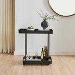 Vesper - Iron Bar Cart - Black / Brass