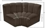 Arc - Boucle Fabric 2 Piece Modular Sofa