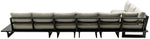 Maldives - 6 Piece Water Resistant Outdoor Patio Modular Sectional With Gray Base