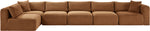 Shaggy - Fabric 6 Piece Modular Sectional