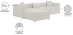 Cube - Linen 4 Piece Modular Sectional With Chaise