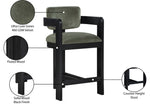 Sacha - Velvet Stool With Black Base