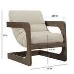 Palma - Textured Weave Accent Chair With Brown Base