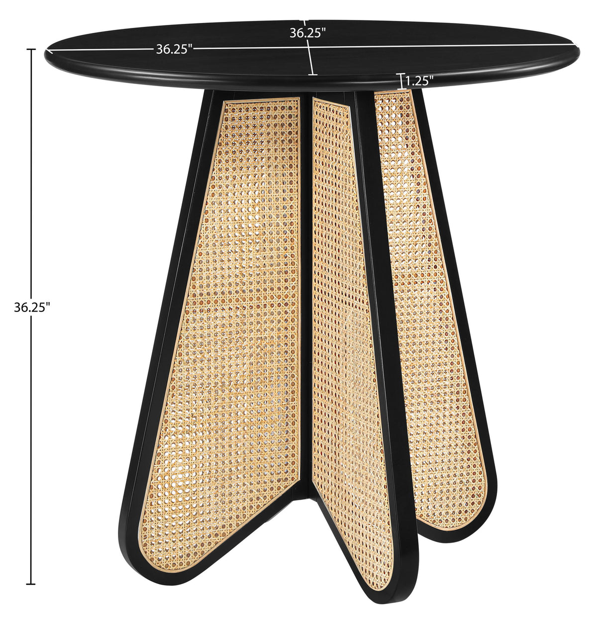Butterfly - Solid Wood And Natural Cane Table