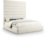 Adam - Boucle Fabric Bed With 89" Headboard