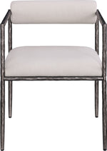 Axis - Linen Textured Beige Fabric Upholstered Dining Chair (Set of 2)