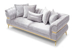 Eaton - Sofa - Shiny Silver