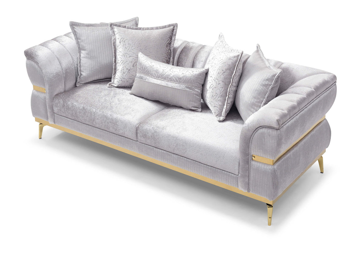 Eaton - Sofa - Shiny Silver