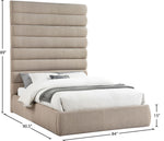 Adam - Linen Fabric Bed With 89" Headboard