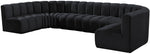 Arc - Velvet Modular U-Shaped Sectional