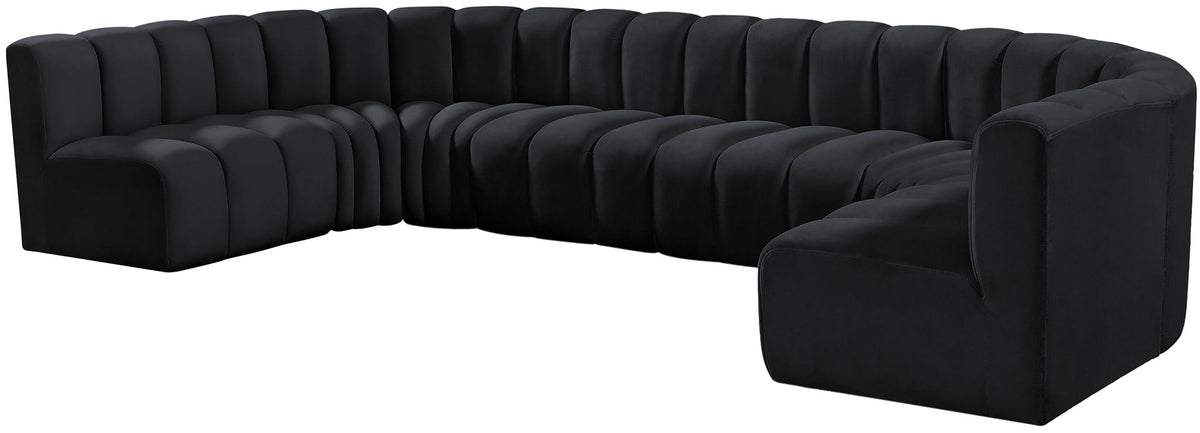 Arc - Velvet Modular U-Shaped Sectional