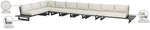 Maldives - 7 Piece Water Resistant Outdoor Patio Modular Sectional With Gray Base