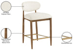 Riccio - Fabric Stool - Walnut Frame