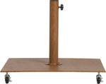 Fiji - Aluminum Patio Umbrella With Square Teak And White Base