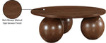 Fitch - Wood Oak Veneer Coffee Table - 3 Legs