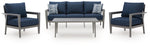 Gali - Sofa / Chairs / Table Set (Set of 4) - Gray / Blue