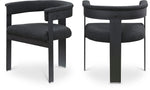 Romeo - Boucle Dining Chair With Black Base (Set of 2)