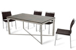 Santiago Modern Rectangular Wood Mosaic Dining Table by VIG Furniture - View 3