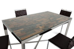 Santiago Modern Rectangular Wood Mosaic Dining Table by VIG Furniture - View 5