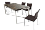 Santiago Modern Rectangular Wood Mosaic Dining Table by VIG Furniture - View 2