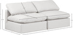 Indulge - Faux Leather 2 Seat Modular Armless Sofa