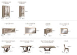 ArredoAmbra - 2 Door Glass Cabinet - Light Brown