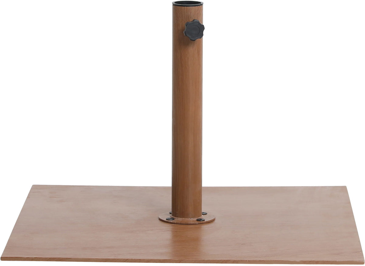 Fiji - Aluminum Patio Umbrella With Square Teak Base