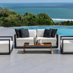 Remsen - Outdoor Sofa - Black / Oyster