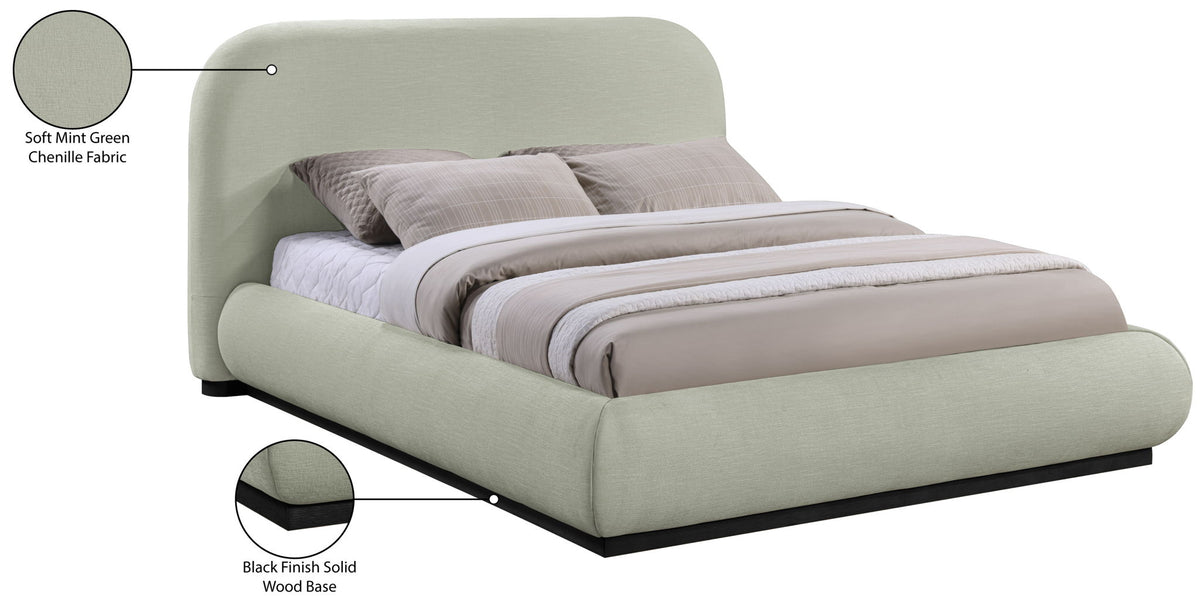 Vaughn - Chenille Bed With Black Base