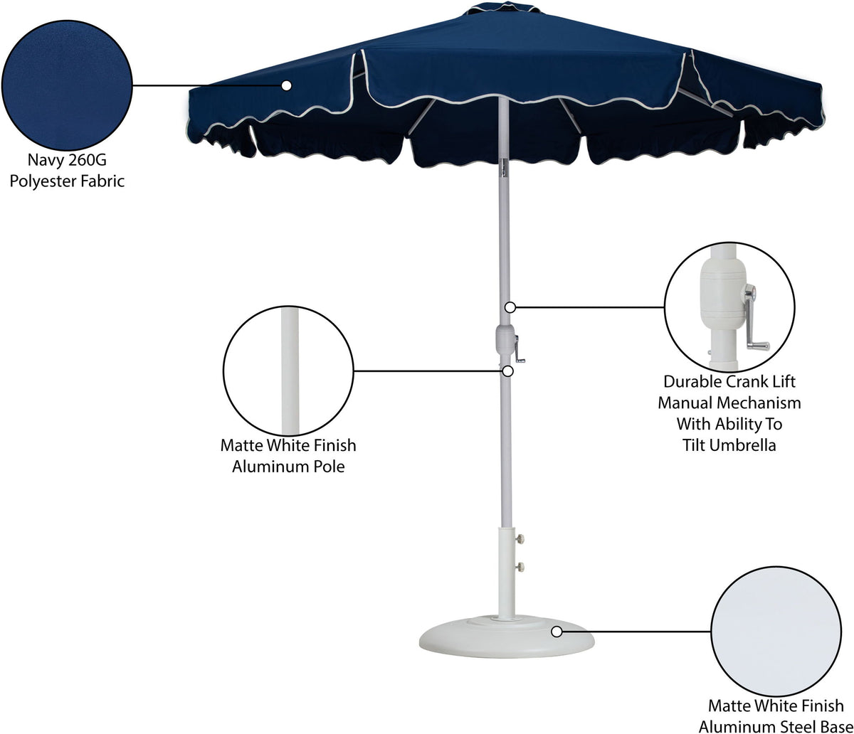 Amalfi - Patio Umbrella - White Base / White Pole