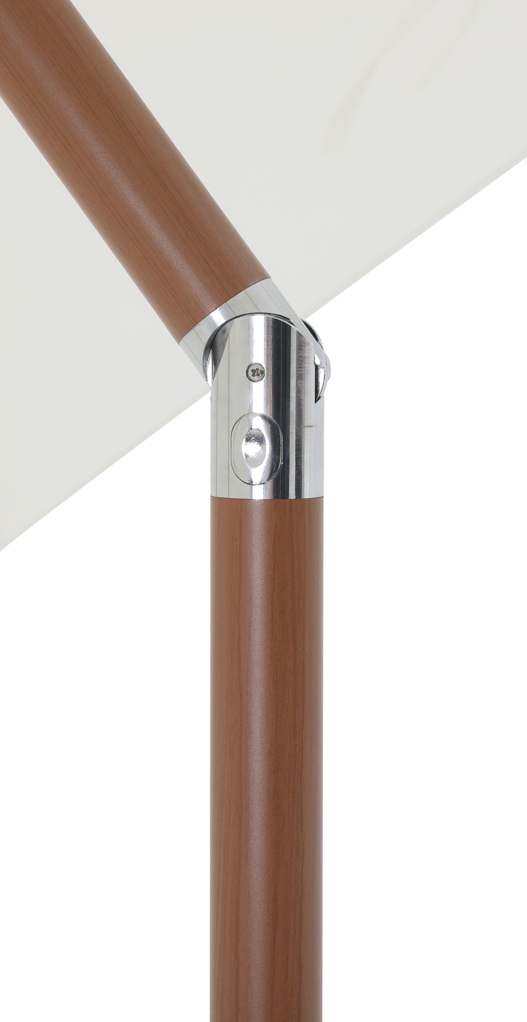 Fiji - Aluminum Patio Umbrella With Square Black And Teak Base