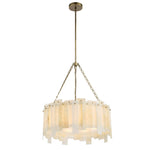 Stacked Deck - Pendant - White / Light Antique Brass