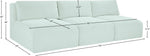 Shaggy - 3 Seat Modular Armless Sofa