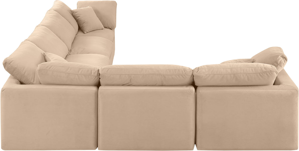 Indulge - Velvet 6 Piece Modular Corner Sectional