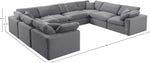 Comfy - 8 Piece Velvet Modular Sectional