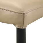 Meriam - Full Back Top Grain Leather Upholstered Metal Dining Chairs (Set of 2)
