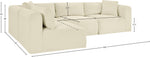 Shaggy - 4 Piece Modular Sectional